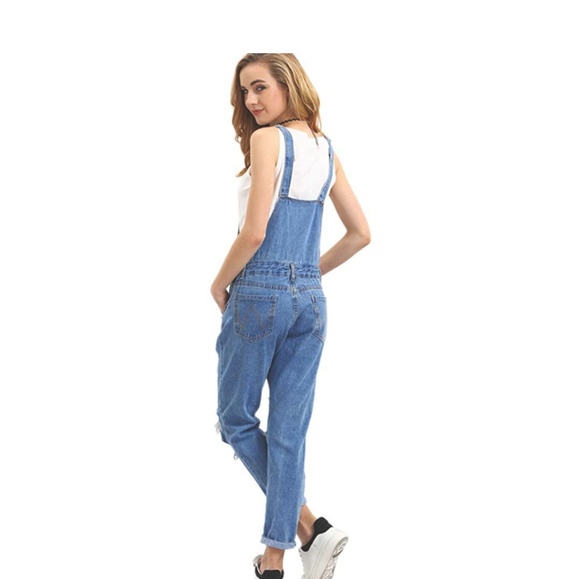 POLA Light Wash Denim Overalls - Picture 2 of 5